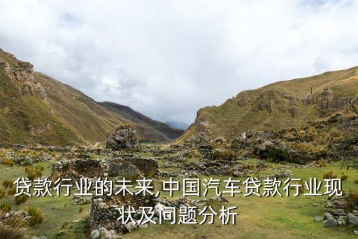 汽车贷款行业的未来,中国汽车贷款行业现状及问题分析