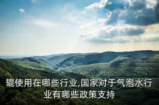 辊使用在哪些行业,国家对于气泡水行业有哪些政策支持