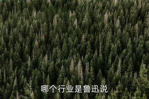 无论哪个行业是鲁迅说
