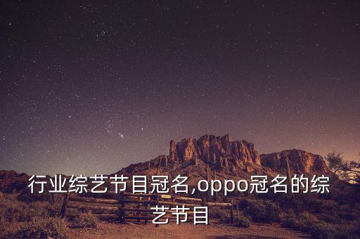 家居行业综艺节目冠名,oppo冠名的综艺节目