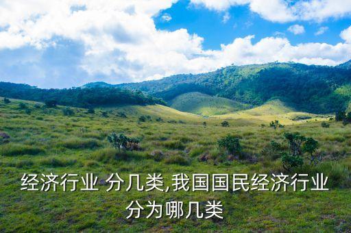 国民经济行业 分几类,我国国民经济行业分为哪几类