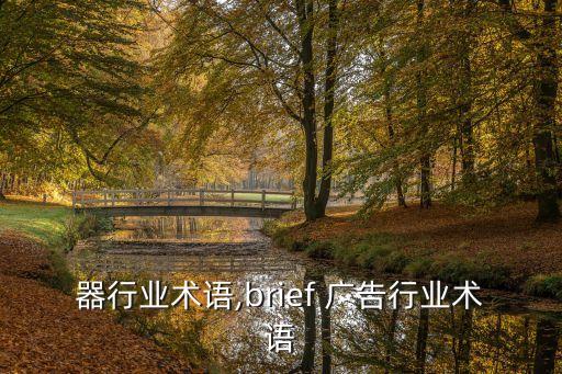 器行业术语,brief 广告行业术语