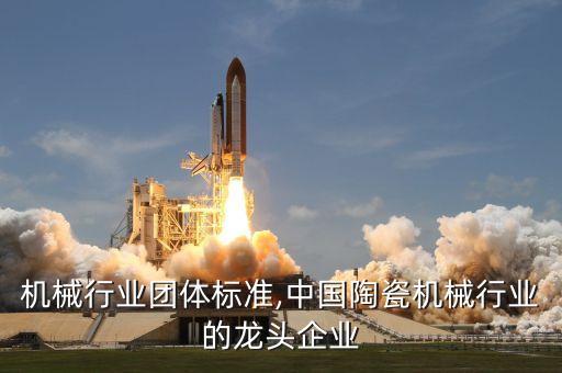 陶瓷机械行业团体标准,中国陶瓷机械行业的龙头企业