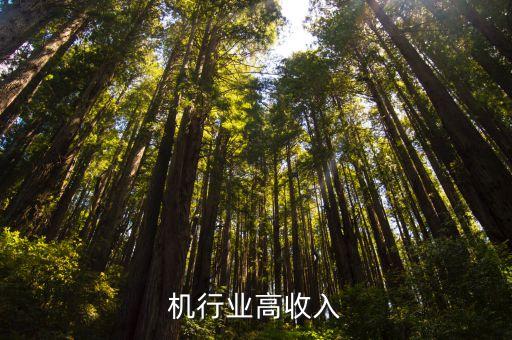 机行业高收入