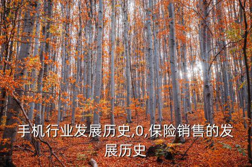 销售手机行业发展历史,0,保险销售的发展历史