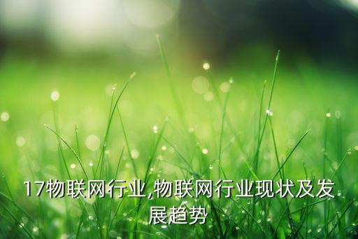 2017物联网行业,物联网行业现状及发展趋势
