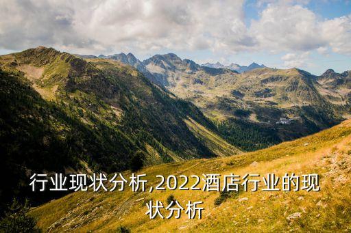 橱柜行业现状分析,2022酒店行业的现状分析