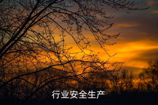 行业安全生产