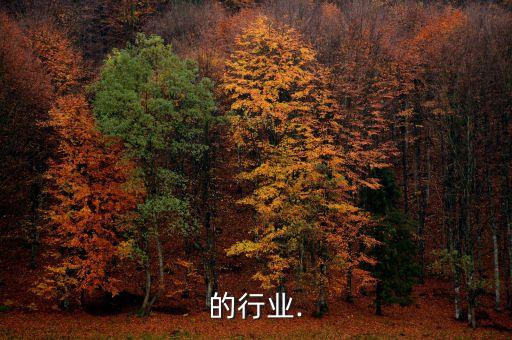 的行业.