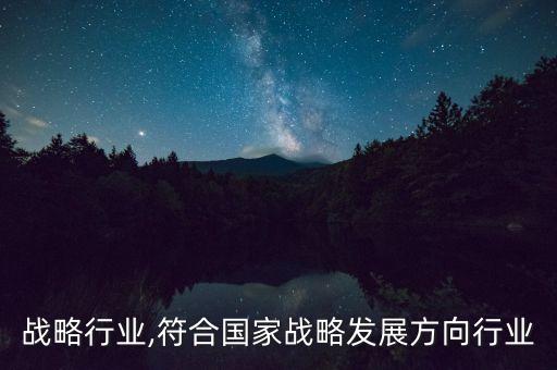 战略行业,符合国家战略发展方向行业