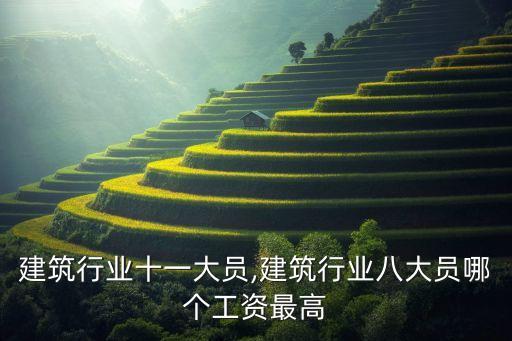 建筑行业十一大员,建筑行业八大员哪个工资最高