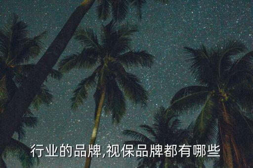 行业的品牌,视保品牌都有哪些