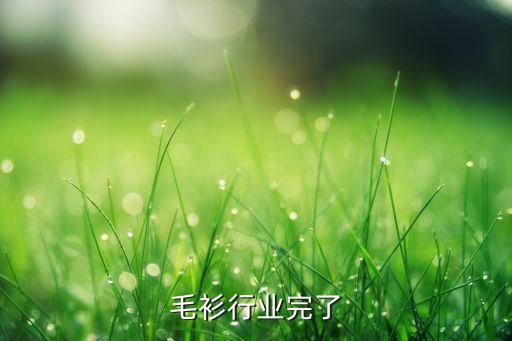 毛衫行业完了