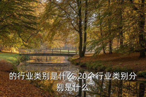 砖厂的行业类别是什么,20个行业类别分别是什么