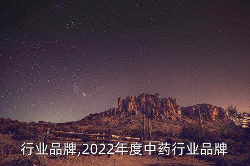 行业品牌,2022年度中药行业品牌