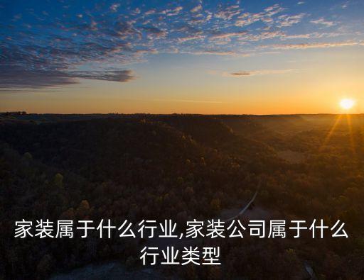 整体家装属于什么行业,家装公司属于什么行业类型