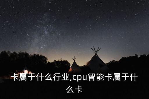 卡属于什么行业,cpu智能卡属于什么卡