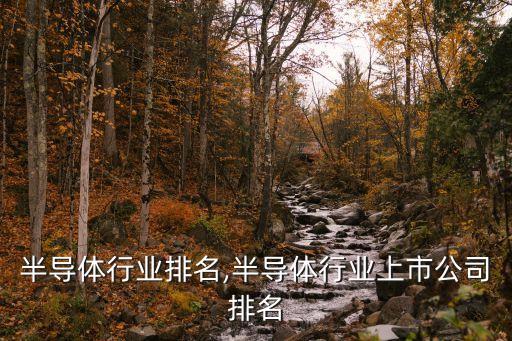 中微半导体行业排名,半导体行业上市公司排名