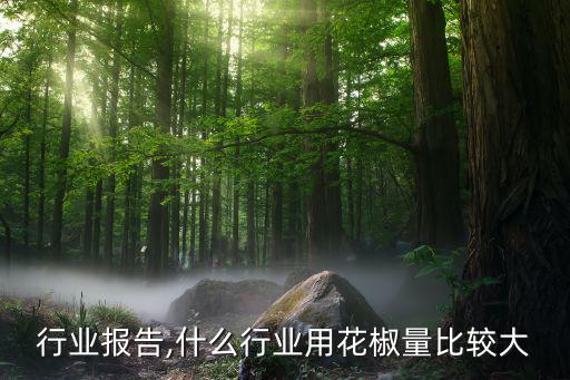 花椒行业报告,什么行业用花椒量比较大