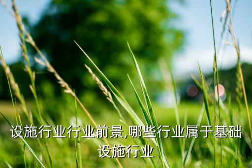 基础设施行业行业前景,哪些行业属于基础设施行业