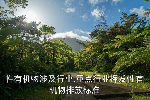 挥发性有机物涉及行业,重点行业挥发性有机物排放标准