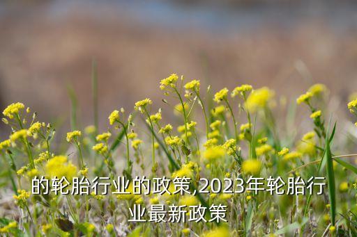 我国的轮胎行业的政策,2023年轮胎行业最新政策