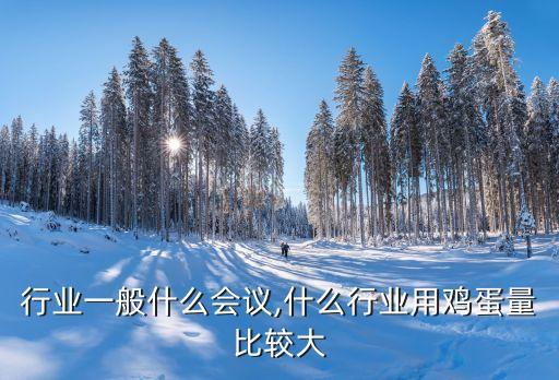 鸡蛋行业一般什么会议,什么行业用鸡蛋量比较大