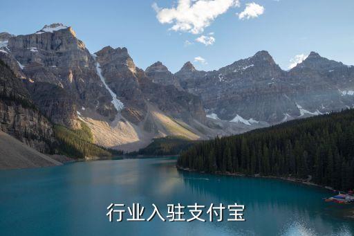 行业入驻支付宝