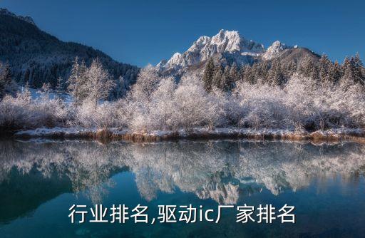 行业排名,驱动ic厂家排名