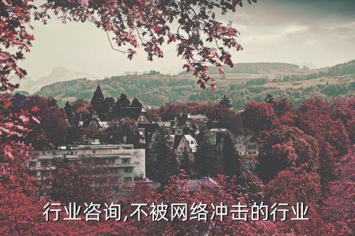 网络行业咨询,不被网络冲击的行业