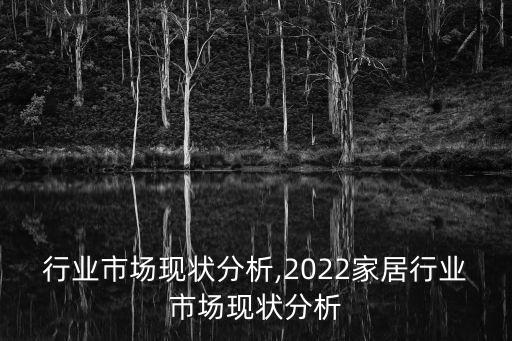 煤炭行业市场现状分析,2022家居行业市场现状分析