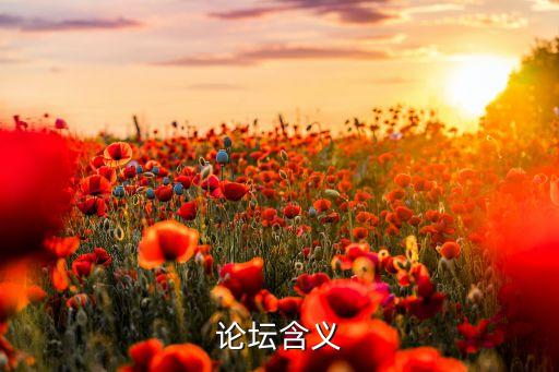 行业论坛含义