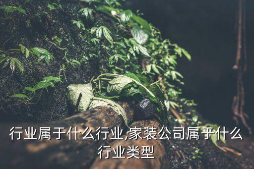 家装行业属于什么行业,家装公司属于什么行业类型