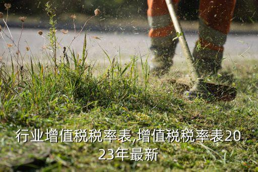 行业增值税税率表,增值税税率表2023年最新