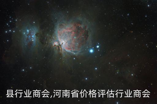 县行业商会,河南省价格评估行业商会