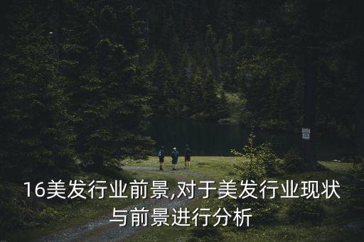2016美发行业前景,对于美发行业现状与前景进行分析