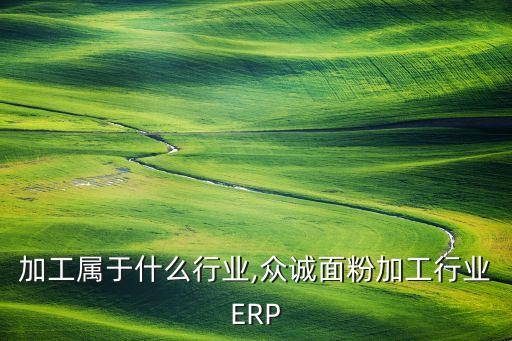 面粉加工属于什么行业,众诚面粉加工行业ERP