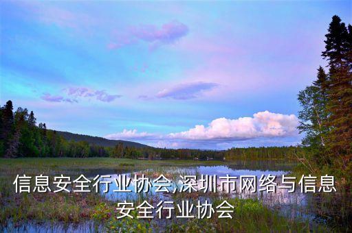 中国信息安全行业协会,深圳市网络与信息安全行业协会
