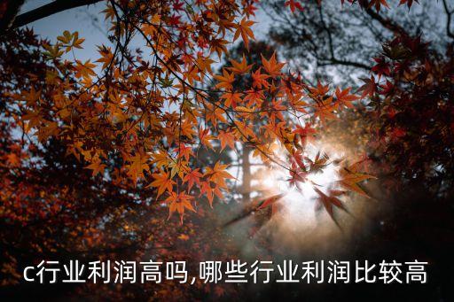 cnc行业利润高吗,哪些行业利润比较高