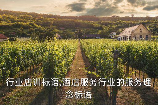 服务行业店训标语,酒店服务行业的服务理念标语