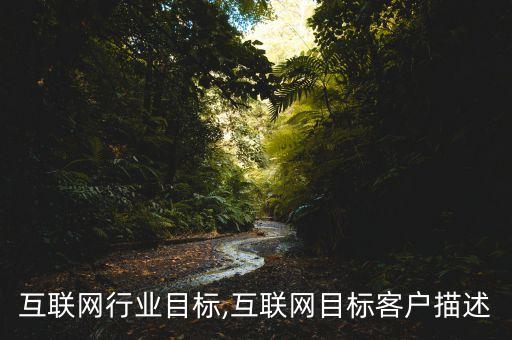 选择互联网行业目标,互联网目标客户描述