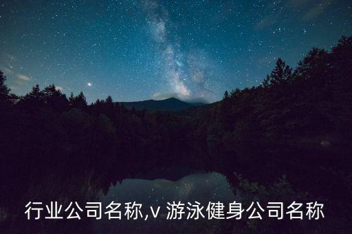 健身行业公司名称,v 游泳健身公司名称