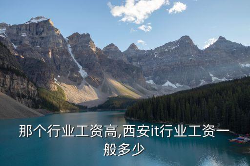 西安那个行业工资高,西安it行业工资一般多少