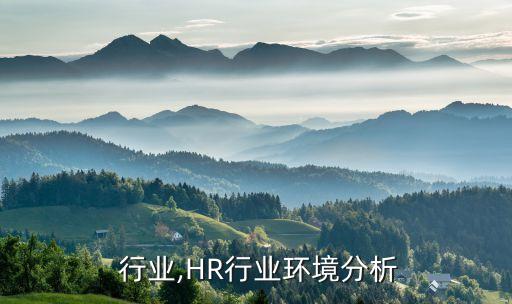  行业,HR行业环境分析