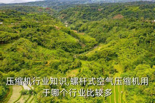 压缩机行业知识,螺杆式空气压缩机用于哪个行业比较多