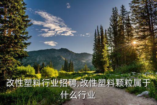 改性塑料行业招聘,改性塑料颗粒属于什么行业