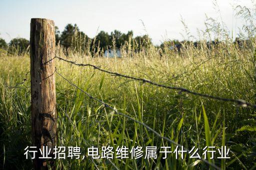行业招聘,电路维修属于什么行业