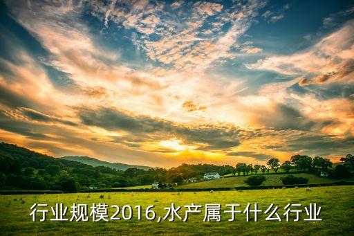 行业规模2016,水产属于什么行业