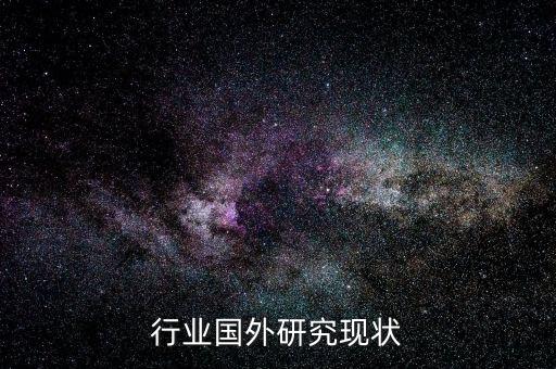 行业国外研究现状
