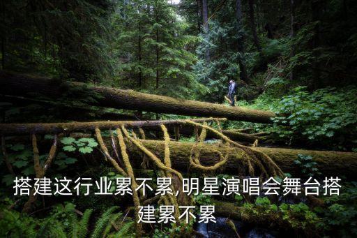 舞台搭建这行业累不累,明星演唱会舞台搭建累不累